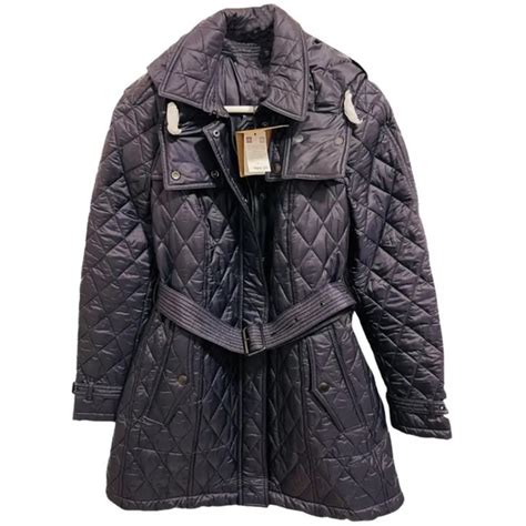 burberry finsbridge quilted coat navy|Burberry .